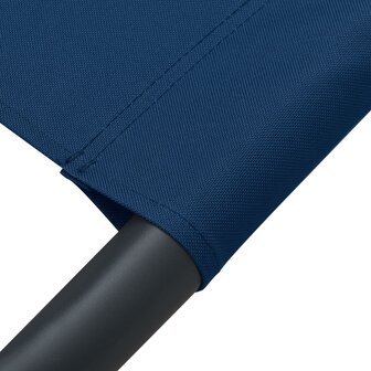 Loungebed met luifel en kussen blauw 6