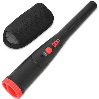 Pinpointer metaaldetector zwart en rood 1