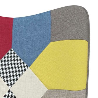 Relaxstoel met voetenbank patchwork stof 8