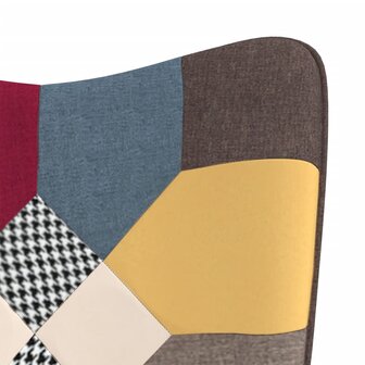 Relaxstoel met voetenbank patchwork stof 9