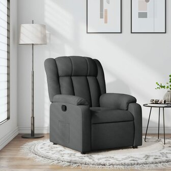 Fauteuil verstelbaar stof donkergrijs 1