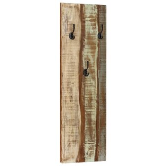 Wandkapstokken 2 st 36x3x110 cm massief gerecycled hout 12