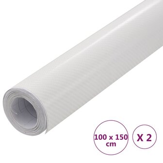 2 st Autofolie 4D 100x150 cm wit 6