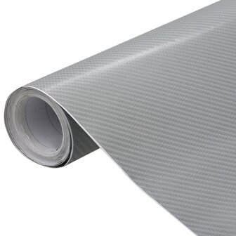 2 st Autofolie 4D 100x150 cm + 50x150 cm zilverkleurig 1