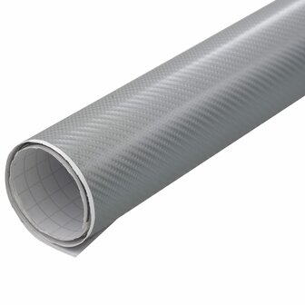 2 st Autofolie 4D 100x150 cm + 50x150 cm zilverkleurig 2