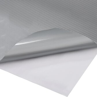 2 st Autofolie 4D 100x150 cm + 50x150 cm zilverkleurig 5