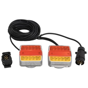 Aanhangerlampen 2 st LED-lamp 12 V 10,5x7,5x10 cm rood 1