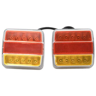 Aanhangerlampen 2 st LED-lamp 12 V 10,5x7,5x10 cm rood 3