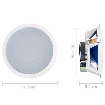 Wand- en plafondluidsprekers met tweeter inbouw 2 st 360 W 6