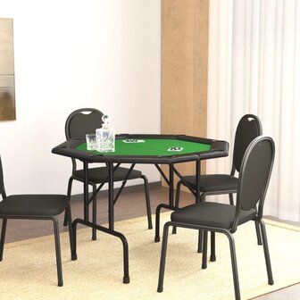 Pokertafel voor 8 spelers inklapbaar 108x108x75 cm groen 1