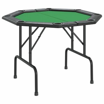 Pokertafel voor 8 spelers inklapbaar 108x108x75 cm groen 2