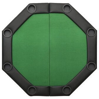 Pokertafel voor 8 spelers inklapbaar 108x108x75 cm groen 4