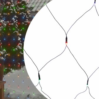 Kerstnetverlichting 306 LED&amp;apos;s binnen/buiten 3x3 m meerkleurig 1