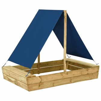 Zandbak met dak 160x100x133 cm ge&iuml;mpregneerd grenenhout 1