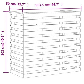 Tuinbartafel wasbruin 113,5x50x103 cm massief grenenhout 9