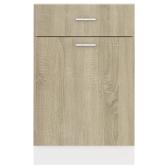 Onderkast met lade 50x46x81,5 cm bewerkt hout sonoma eikenkleur 7