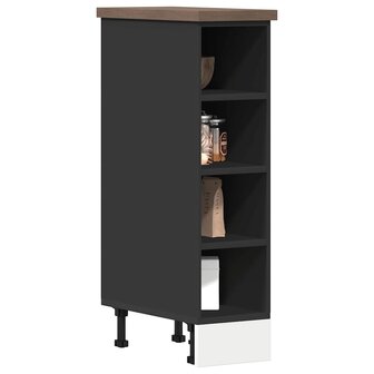 Onderkast 20x44,5x81,5 cm bewerkt hout zwart 1