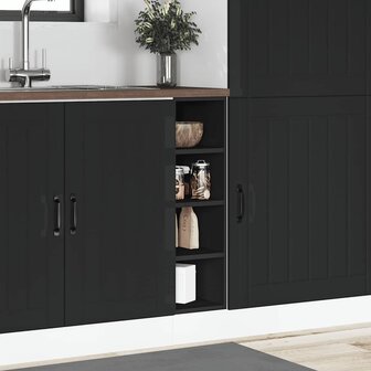 Onderkast 20x44,5x81,5 cm bewerkt hout zwart 3