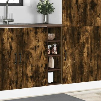 Onderkast 20x44,5x81,5 cm bewerkt hout gerookt eikenkleurig 3
