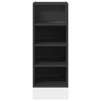 Onderkast 30x44,5x81,5 cm bewerkt hout zwart 4