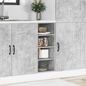 Onderkast 30x44,5x81,5 cm bewerkt hout betongrijs 3