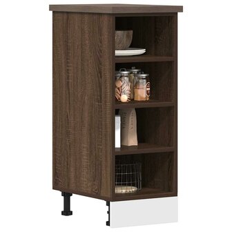 Onderkast 30x44,5x81,5 cm bewerkt hout bruin eikenkleur 1