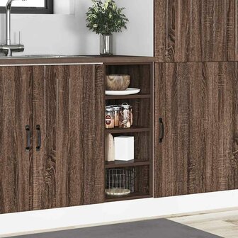 Onderkast 30x44,5x81,5 cm bewerkt hout bruin eikenkleur 3