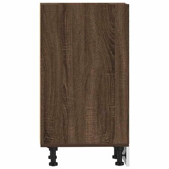Onderkast 30x44,5x81,5 cm bewerkt hout bruin eikenkleur 5