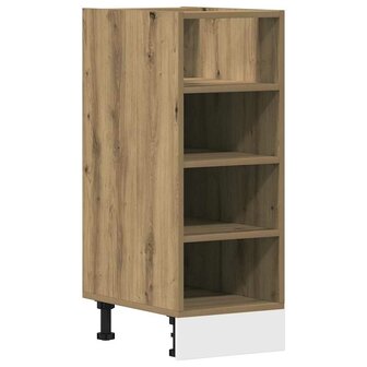 Onderkast 30x44,5x81,5 cm bewerkt hout artisanaal eikenkleur 2