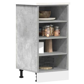 Onderkast 40x44,5x81,5 cm bewerkt hout betongrijs 1