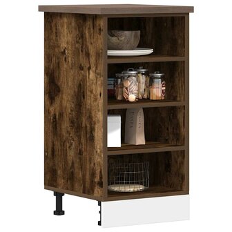 Onderkast 40x44,5x81,5 cm bewerkt hout gerookt eikenkleurig 1