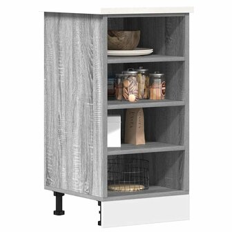 Onderkast 40x44,5x81,5 cm bewerkt hout grijs sonoma eikenkleur 1