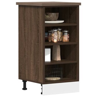 Onderkast 40x44,5x81,5 cm bewerkt hout bruin eikenkleur 1
