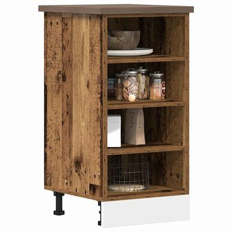 Onderkast 40x44,5x81,5 cm bewerkt hout oud houtkleurig 1