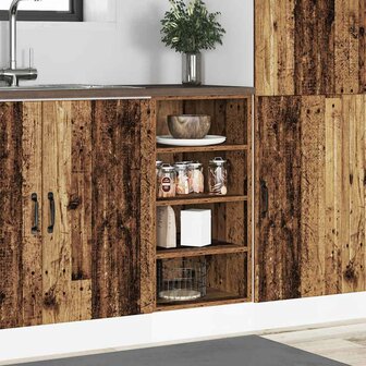 Onderkast 40x44,5x81,5 cm bewerkt hout oud houtkleurig 3