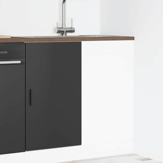 Spoelbakonderkast bewerkt hout zwart 3