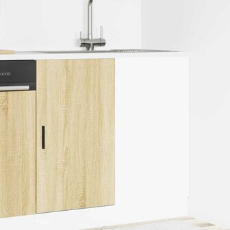 Spoelbakonderkast bewerkt hout sonoma eikenkleurig 3