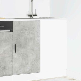 Spoelbakonderkast bewerkt hout betongrijs 3