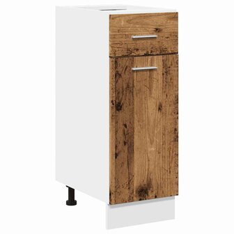 Onderkast met lade 30x46x81,5 cm bewerkt hout oud houtkleurig 2