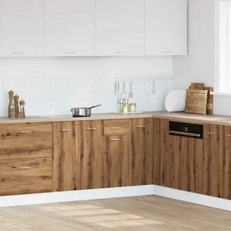 Onderkast met lade 30x46x81,5 cm bewerkt hout artisanaal eiken 3
