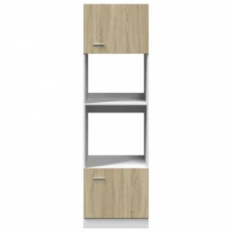 Magnetronkast 60x57x207 cm spaanplaat sonoma eikenkleurig 5