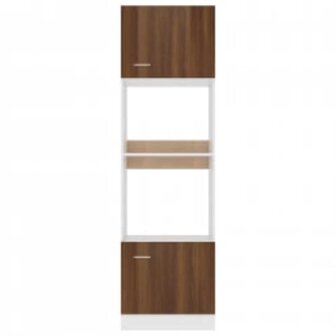 Magnetronkast 60x57x207 cm bewerkt hout bruin eikenkleur 5