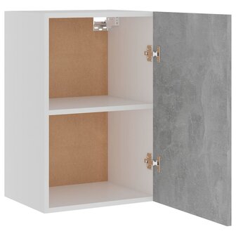 Hangkast 39,5x31x60 cm bewerkt hout betongrijs 6