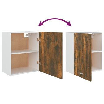 Hangkast 50x31x60 cm bewerkt hout gerookt eikenkleurig 7