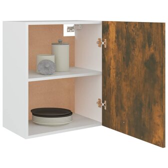 Hangkast 50x31x60 cm bewerkt hout gerookt eikenkleurig 8