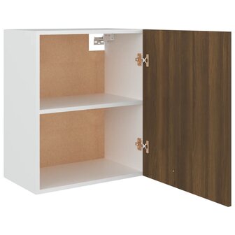 Hangkast 50x31x60 cm bewerkt hout bruin eikenkleur 6