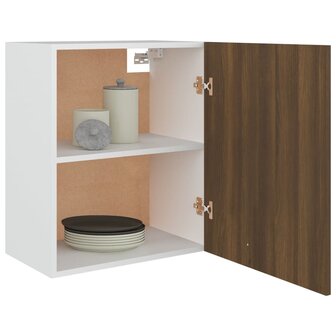 Hangkast 50x31x60 cm bewerkt hout bruin eikenkleur 8
