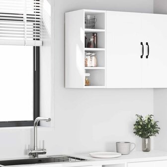 Hangkast 20x29,5x60 cm bewerkt hout wit 3