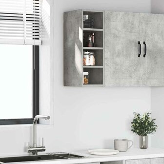 Hangkast 20x29,5x60 cm bewerkt hout betongrijs 3