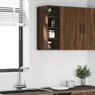 Hangkast 20x29,5x60 cm bewerkt hout bruin eikenkleur 3